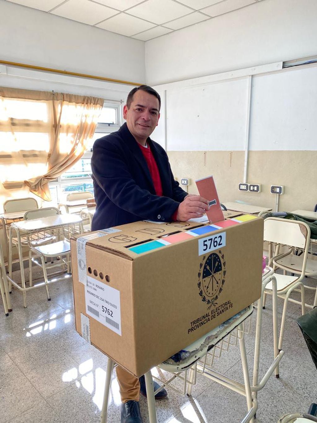 Gabriel Sarla votó en las elecciones PASO de Santa Fe.