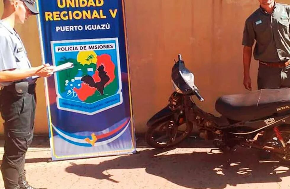 La moto fue robada del predio de la terminal de ómnibus de Iguazú.