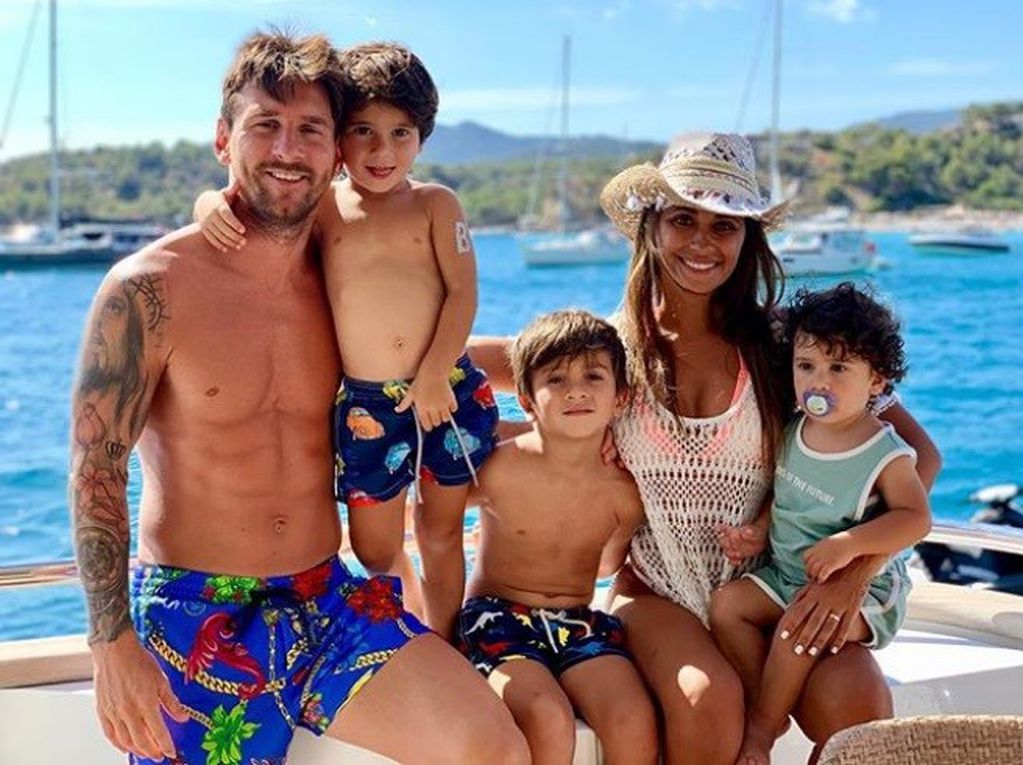 Vacaciones en famia de los Messi en Ibiza.(Instagram/antonelaroccuzzo)