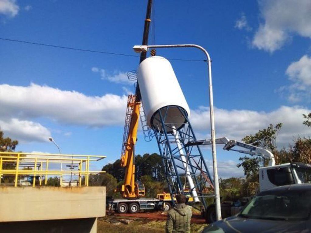 Avances en la construcción del acueducto en la ciudad de Oberá.