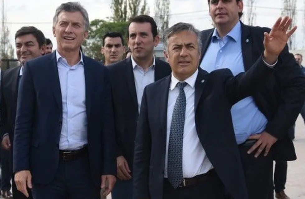 El presidente Mauricio Macri y el gobernador Alfredo Cornejo estuvieron en Las Heras.