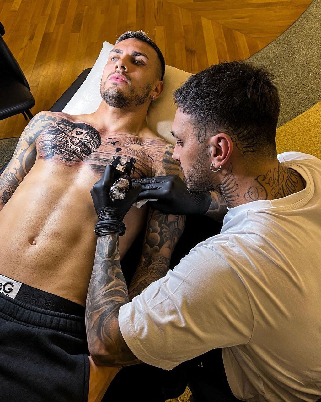 Leandro Paredes y su tatuaje que hizo delirar a los hinchas de Boca.