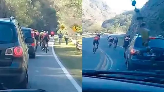 Reclamo por pelotón de ciclistas en rutas de Córdoba