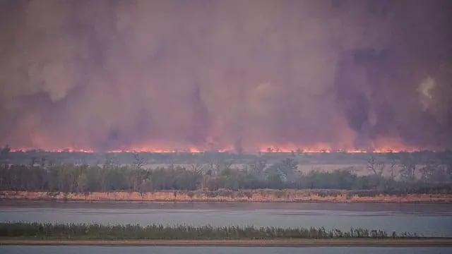 Incendios en el Delta del río Paraná