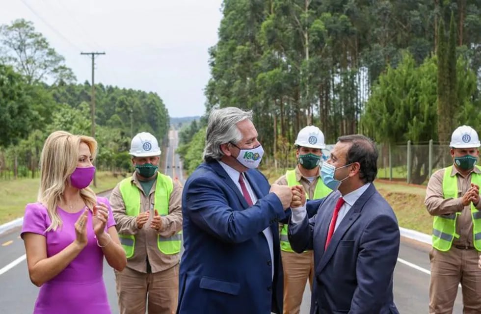 Capioví recibió por primera vez a un presidente, quien inauguró obras en el municipio