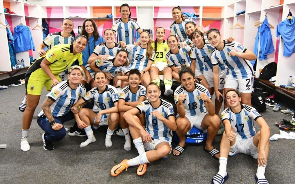 La Selección Argentina femenina que clasificó al Mundial de Nueva Zelanda- Australia (en julio).