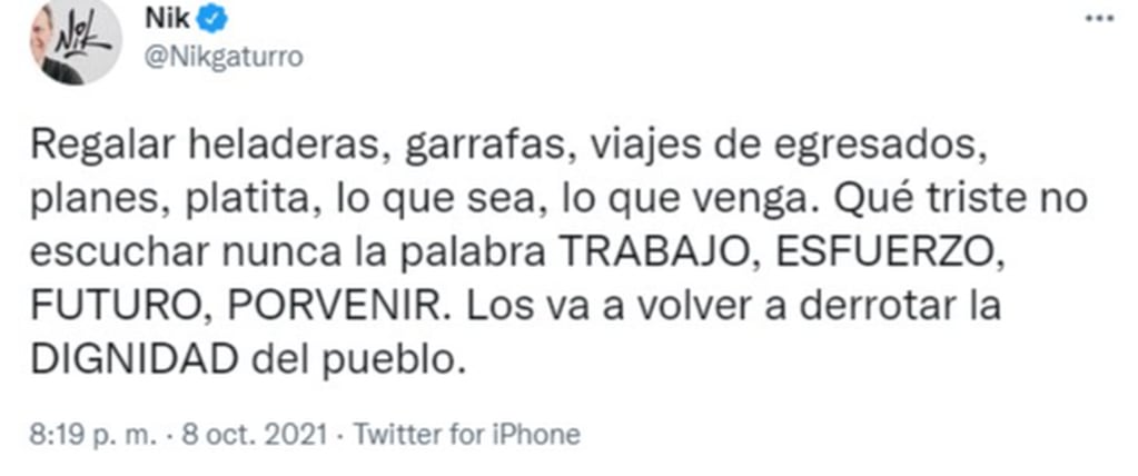 Nik, el dibujante de Gaturro, denunció amenazas por parte del ministro de Seguridad de la Nación.