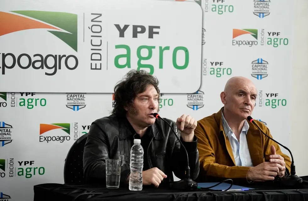 Expoagro 2024 en San Nicolás. Javier Milei junto a José Luis Espert.