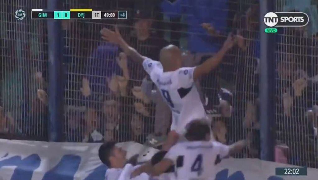 Gol de Silva Gimnasia Defensa (Captura de video)
