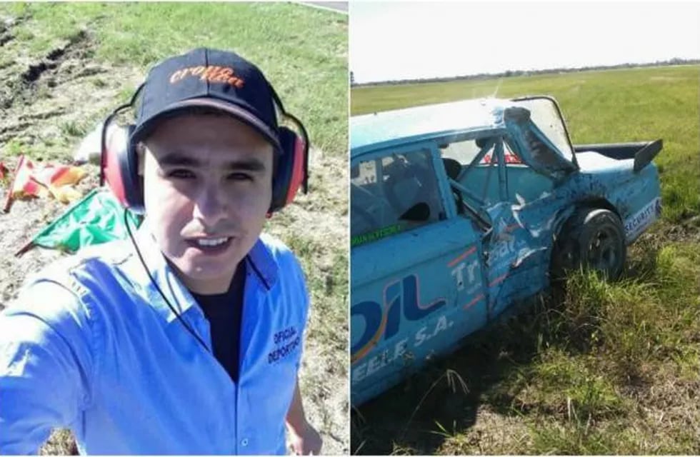 Imagen del fallecido y del vehículo que terminó con su vida (facundoquiroga.com).