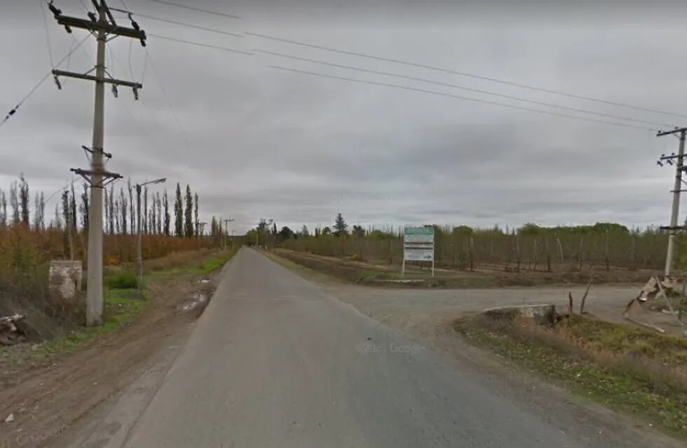 La zona donde se produjo el accidente fatal en Villa Regina (Captura Google Maps).