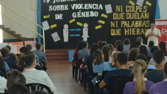 El Instituto de Estudios Superiores “De las Misiones” en contra de la violencia de género. Foto: Miguel Garcete