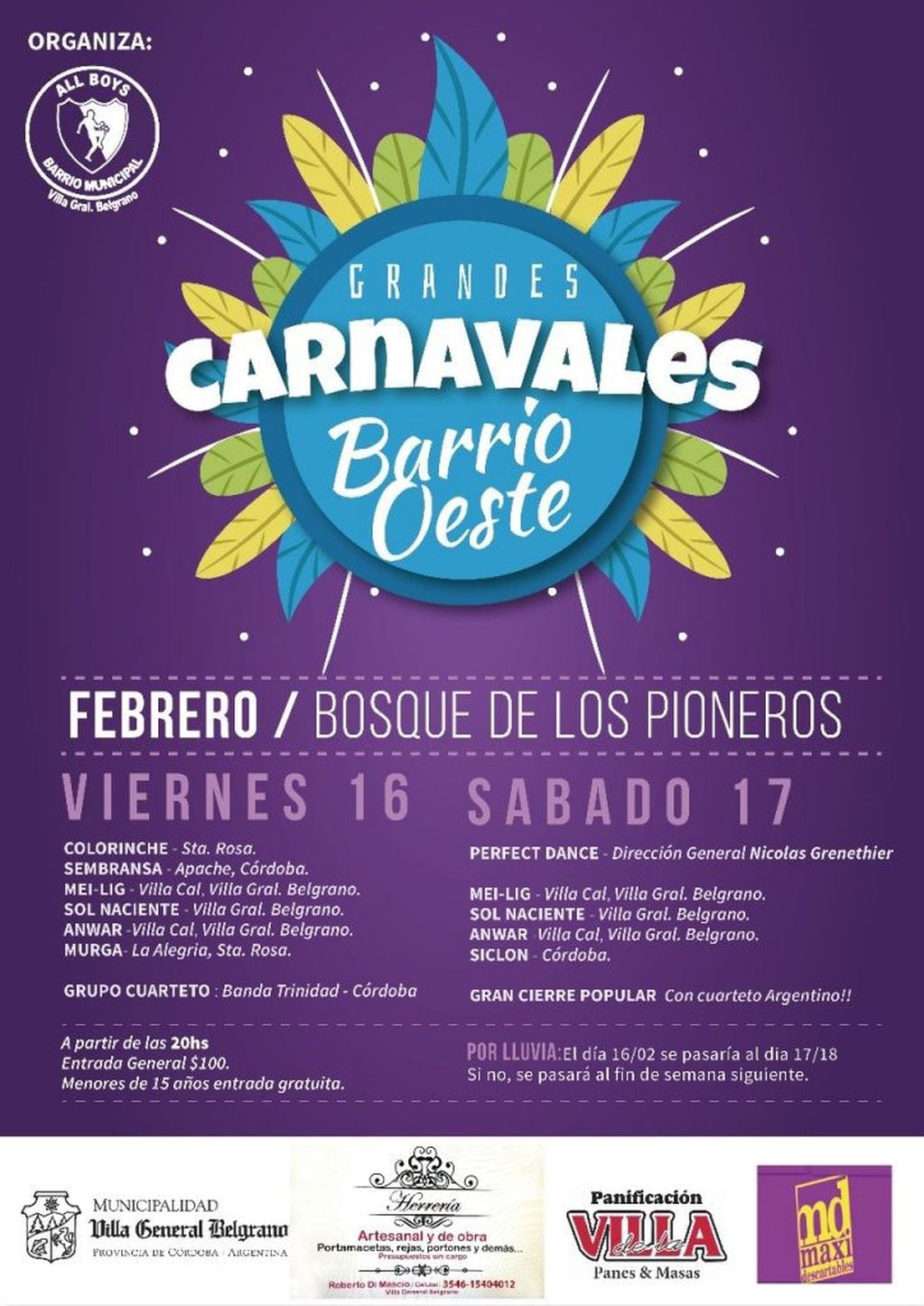 Carnavales en Villa General Belgrano.