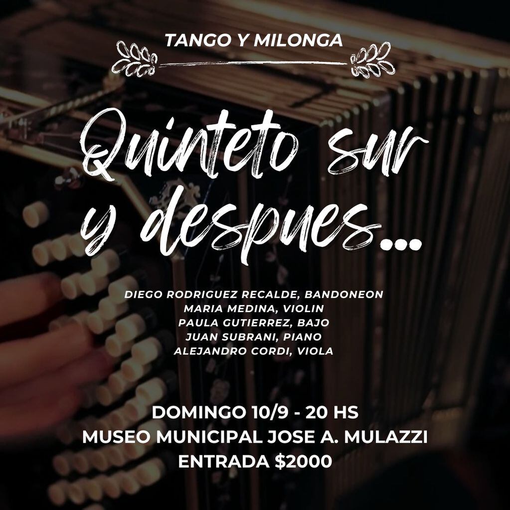 Tango y Milonga en el Museo Mulazzi de Tres Arroyos
