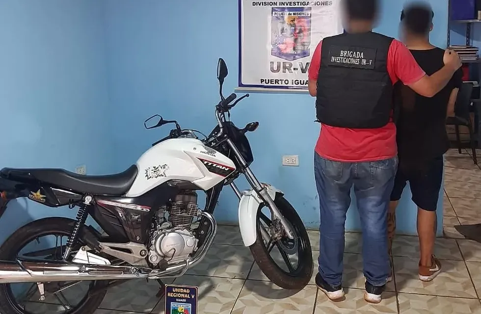 El motochorro fue detenido en barrio Hermoso.