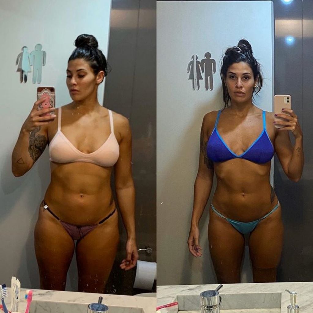 Ivana Nadal: antes (septiembre de 2019) y ahora. (Instagram)