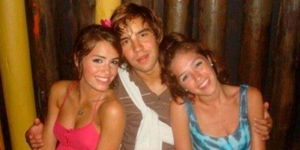 Lali con uno de sus primeros amores, Cachete Sierra, y su amiga Cande Vetrano.