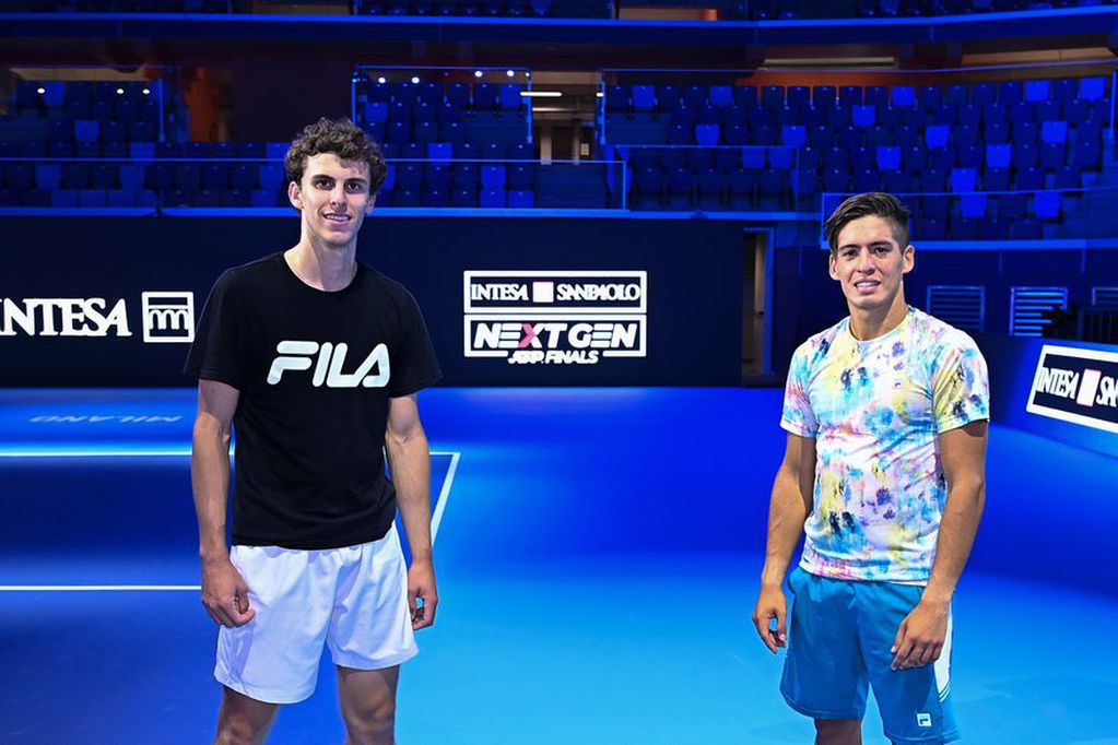 Juan Manuel Cerúndolo y Sebastián Báez, los primeros sudamericanos en participar (Foto: Peter Staples - ATP Tour/ Gentileza La Nación)