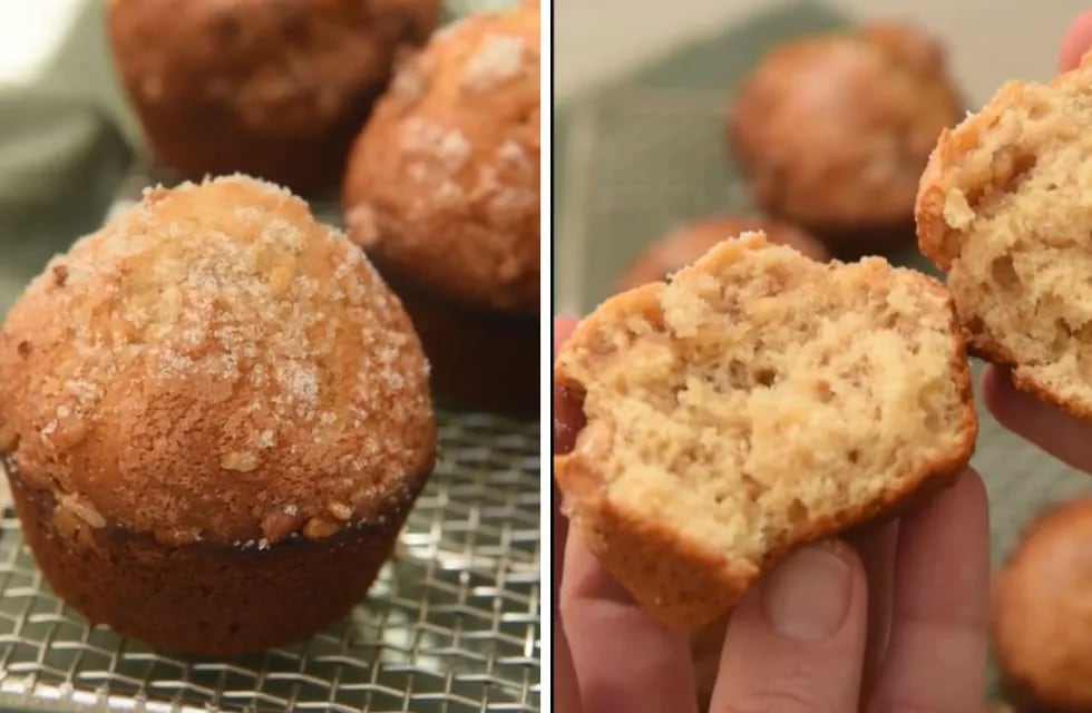 Crocantes y húmedos: receta de muffins de banana y nuez perfectos para la merienda