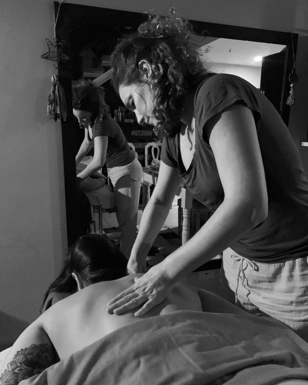 Ivana Nadal en su sesión de masajes (Foto: Instagram)