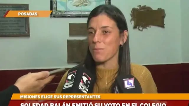 Elecciones 2023: Soledad Balán sufragó con normalidad en Posadas