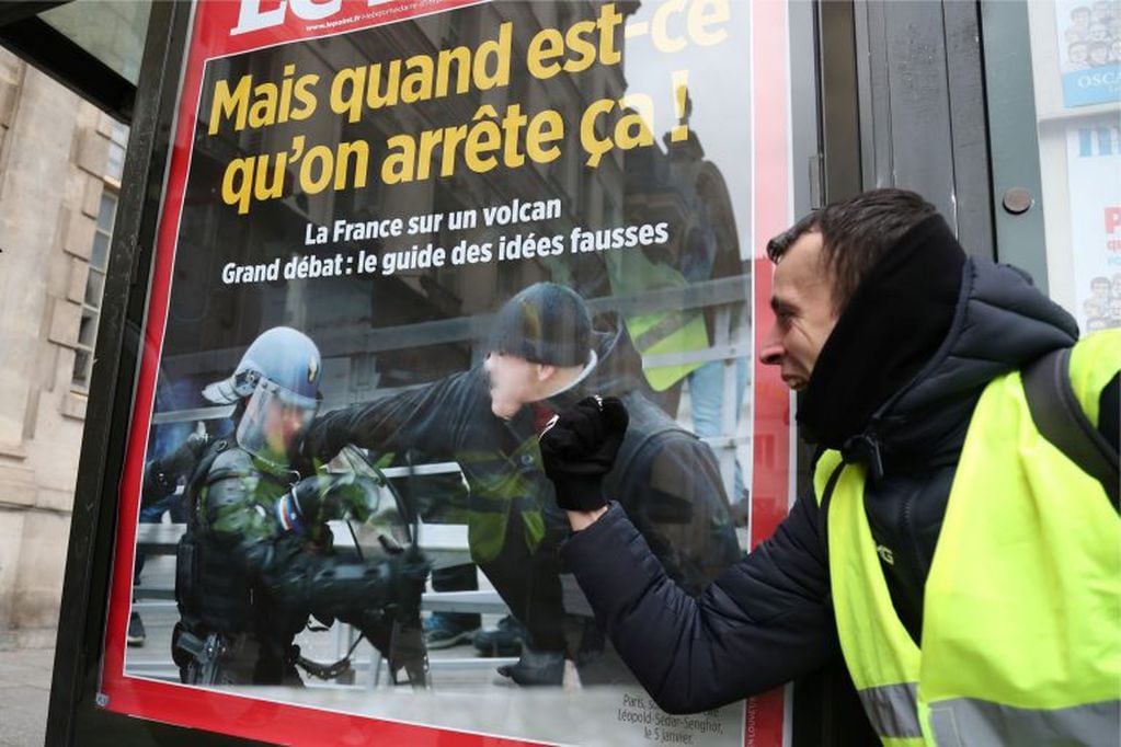 Novena manifestación de los chalecos amarillos en Francia (AFP)
