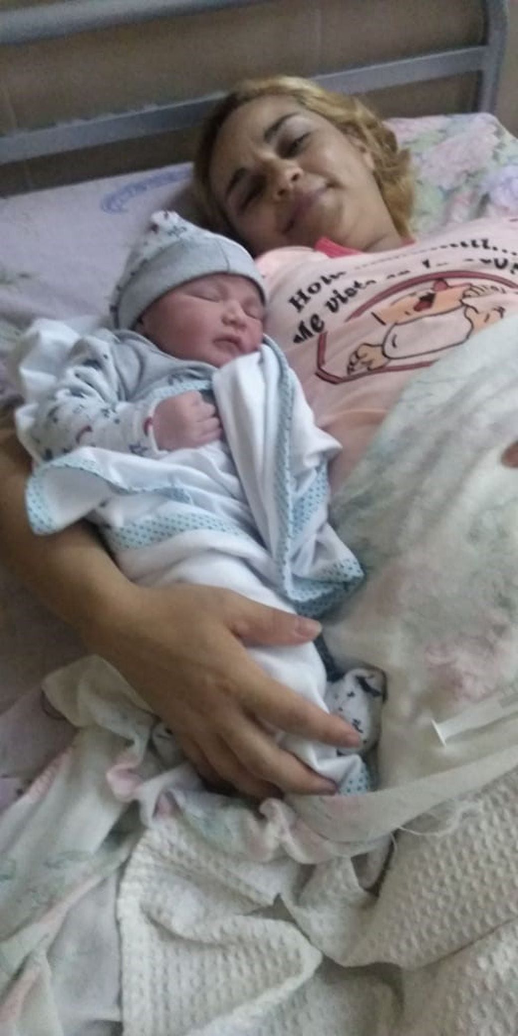 Santino Agustín nació esta mañana aproximadamente a las 9:00 en el Hospital Regional de Santa Rosa de Calamuchita.