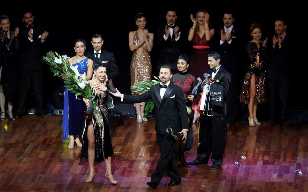 Los rusos obtuvieron el primer premio en la categoría "escenario" del Mundial de Tango 2018.  (Reuters)