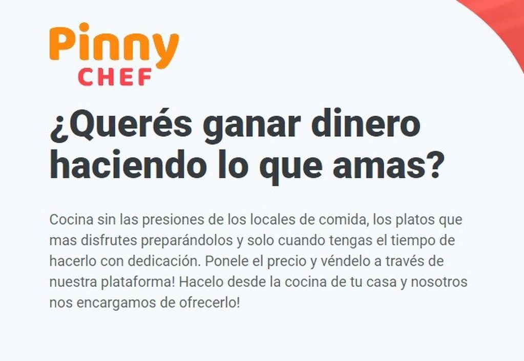La app Pinny chef.