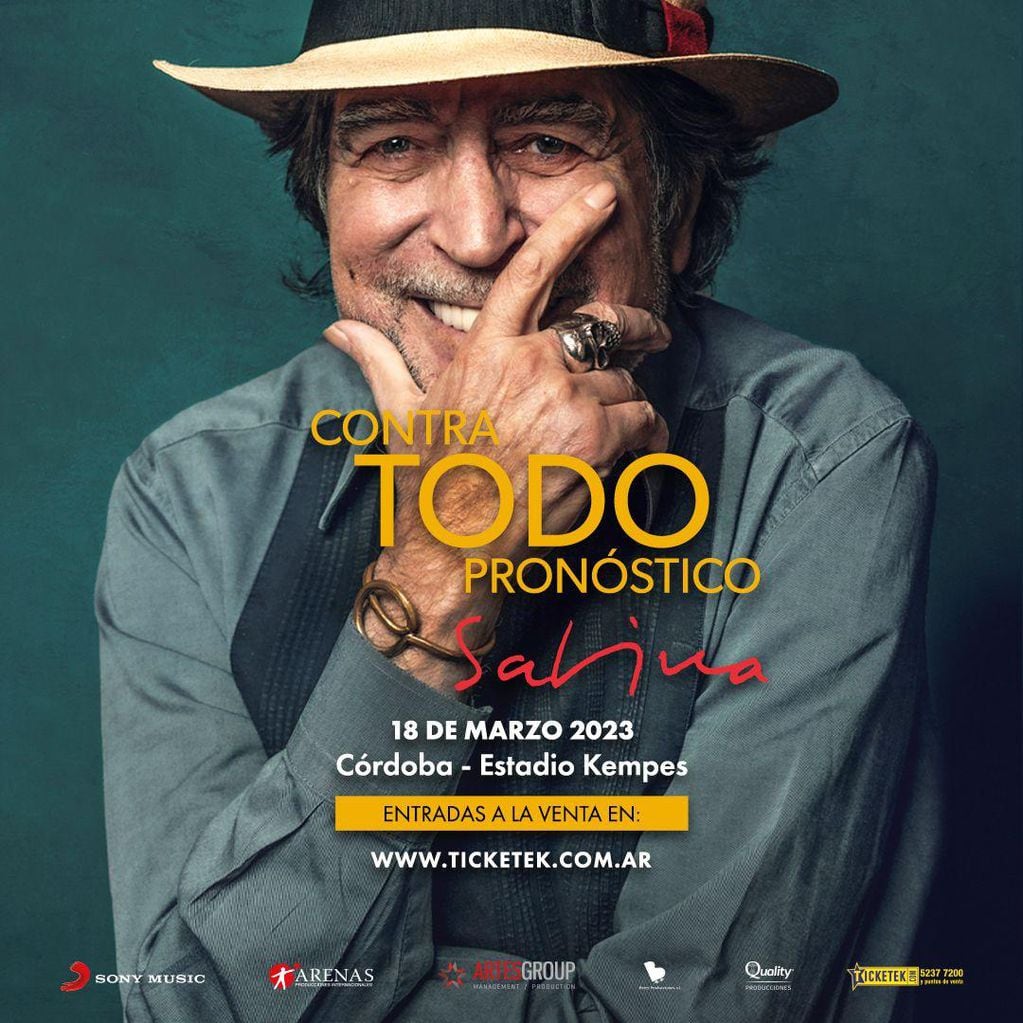 El show de Joaquín Sabina en Córdoba se realizará en el estadio Kempes.