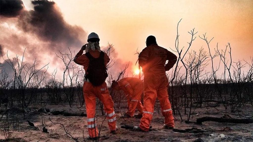 "La situación es terrible", contaron bomberos entrerrianos que se combatieron los incendios.
