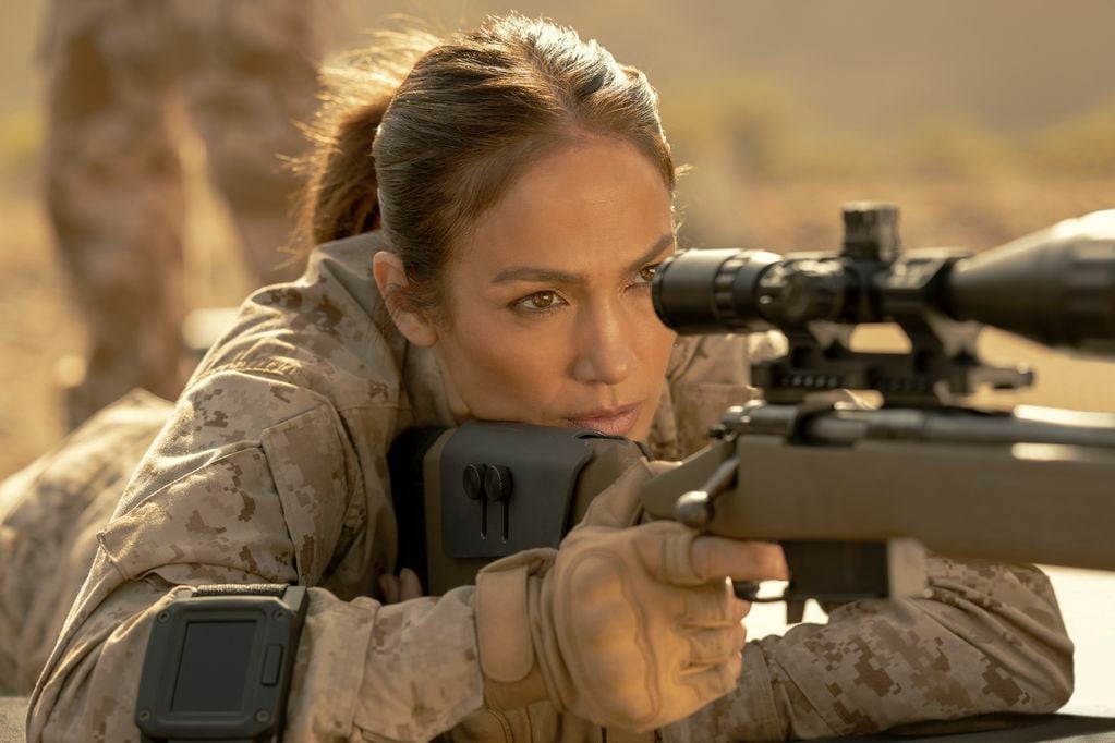 The Mother. (L to R) Jennifer Lopez as The Mother, Lucy Paez as Zoe in The Mother. Courtesy of Netflix © 2023.