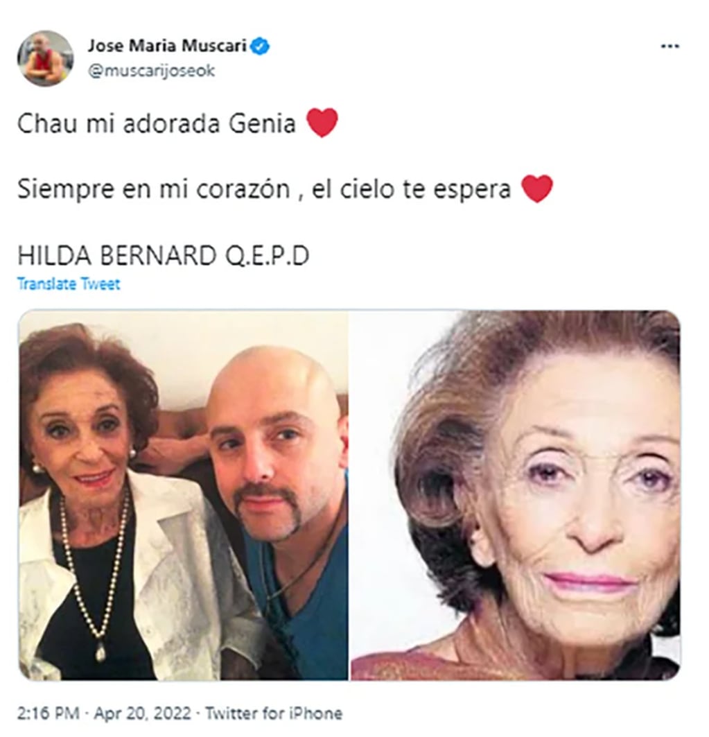 La despedida de los famosos a Hilda Bernard