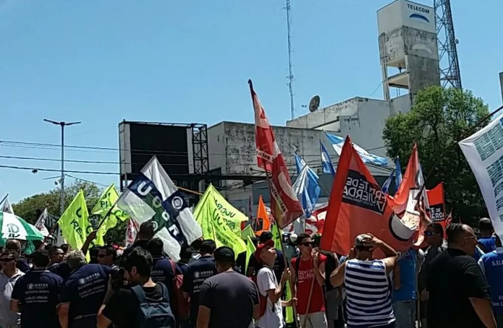 Movilización en San Lorenzo.