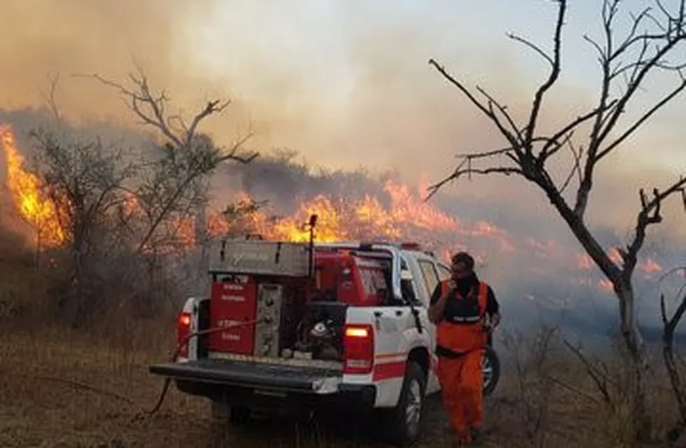 Los bomberos y su lucha sin cuartel contra los incendios, en varios casos originados por la mano del hombre.