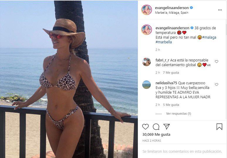 Evangelina Anderson cautivó a sus seguidores con una micro bikini en Instagram.