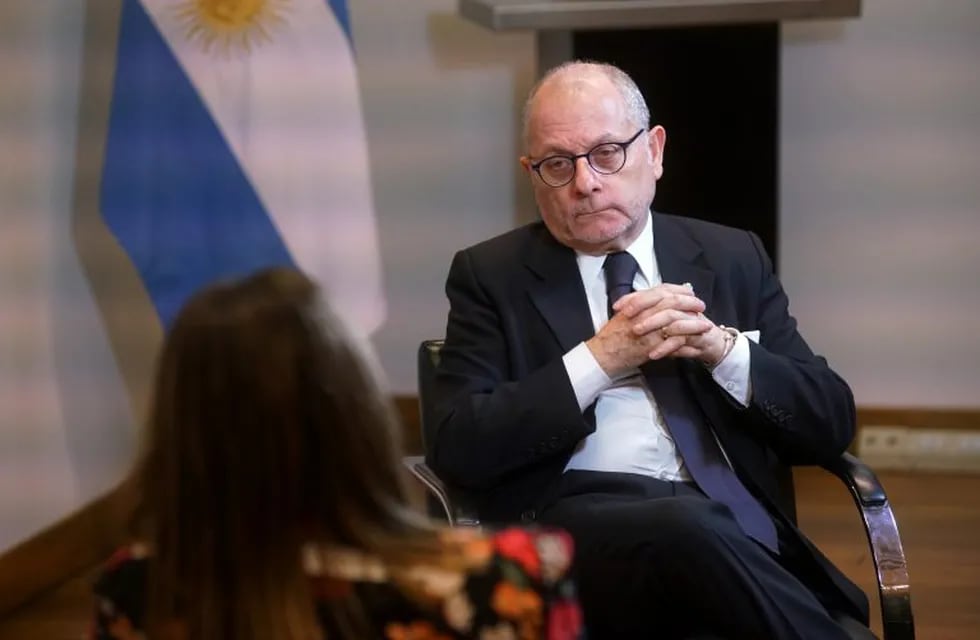 Jorge Faurie, Argentina's foreign affairs minister, listens during an interview in Buenos Aires, Argentina, on Tuesday, May 22, 2018. Faurie said that Latin American nations have few options left to pressure Venezuelan President Nicolas Maduro after he was re-elected Sunday in a vote widely considered fraudulent. Photographer: Pablo E. Piovano/Bloomberg