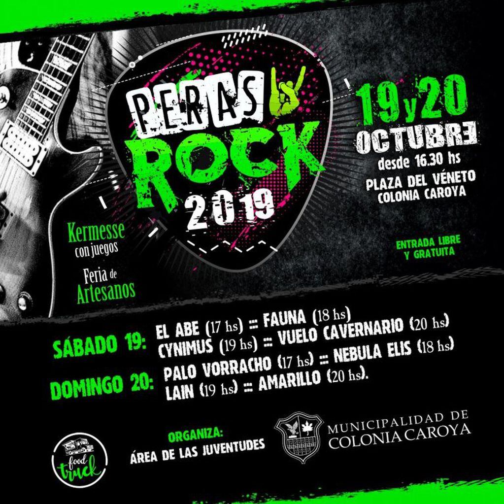 Peras Rock 2019 en Colonia Caroya (Prensa Municipio)
