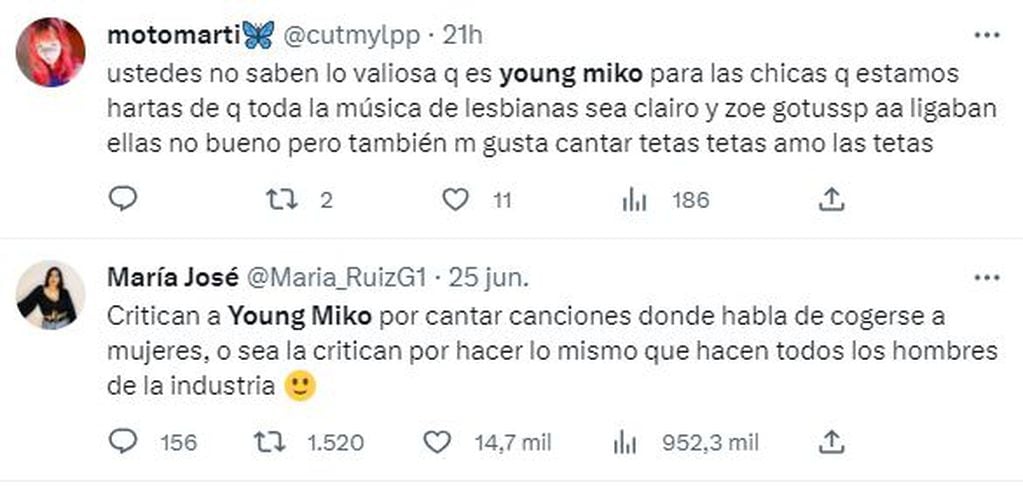 Young Miko generó una gran polémica en las redes con su nueva canción: ¿honestidad o misoginia?