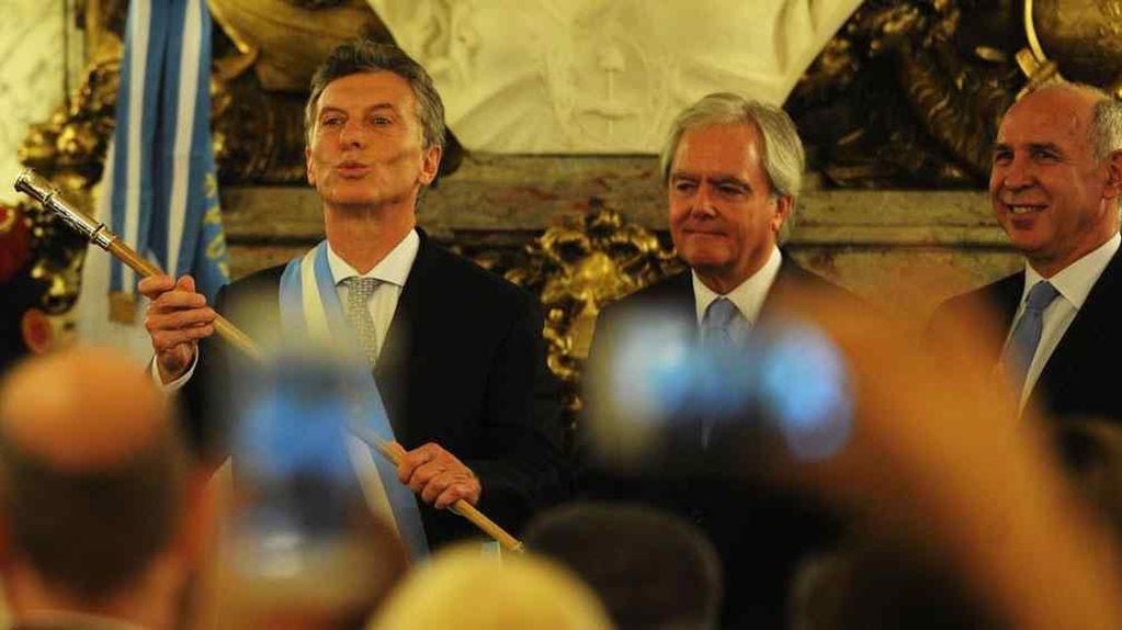 Pinedo y Macri, el día de la asunción del expresidente (LaVoz/Archivo)