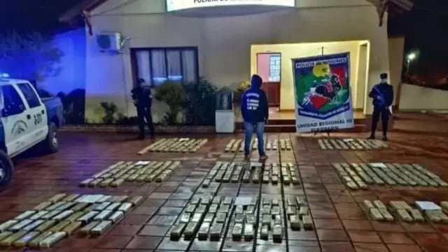 Operativo anti-narcotráfico en Eldorado: secuestran millonario contrabando de marihuana