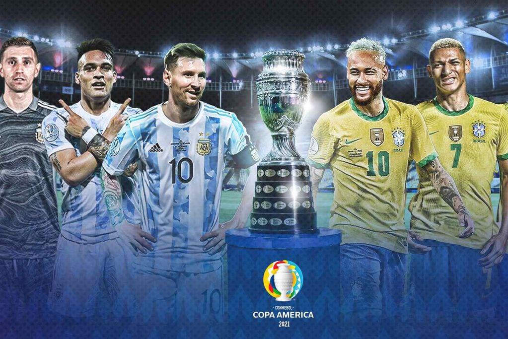 Lionel Messi y Neymar fueron elegidos este sábado como los mejores jugadores de la Copa América 2021. (@CopaAmerica)