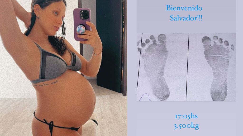 Alejandro Pucheta, papa de Barbie Velez, subió esta foto mostrando los piecitos de su nieto en sus stories