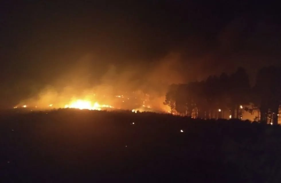 Las llamas aún no fueron controladas en el paraje de Traslasierra.