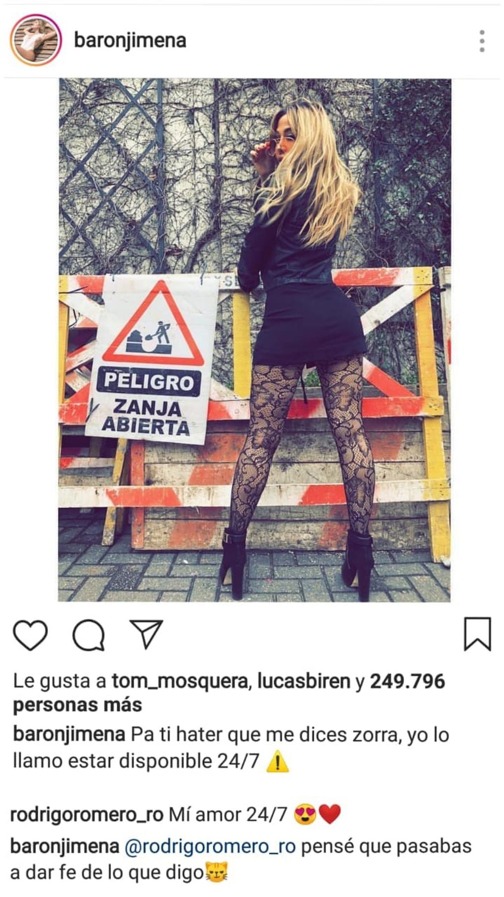 La sensual foto de Jimena Barón en Instagram