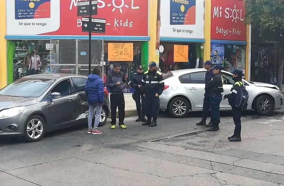 Choque en el centro de San Luis