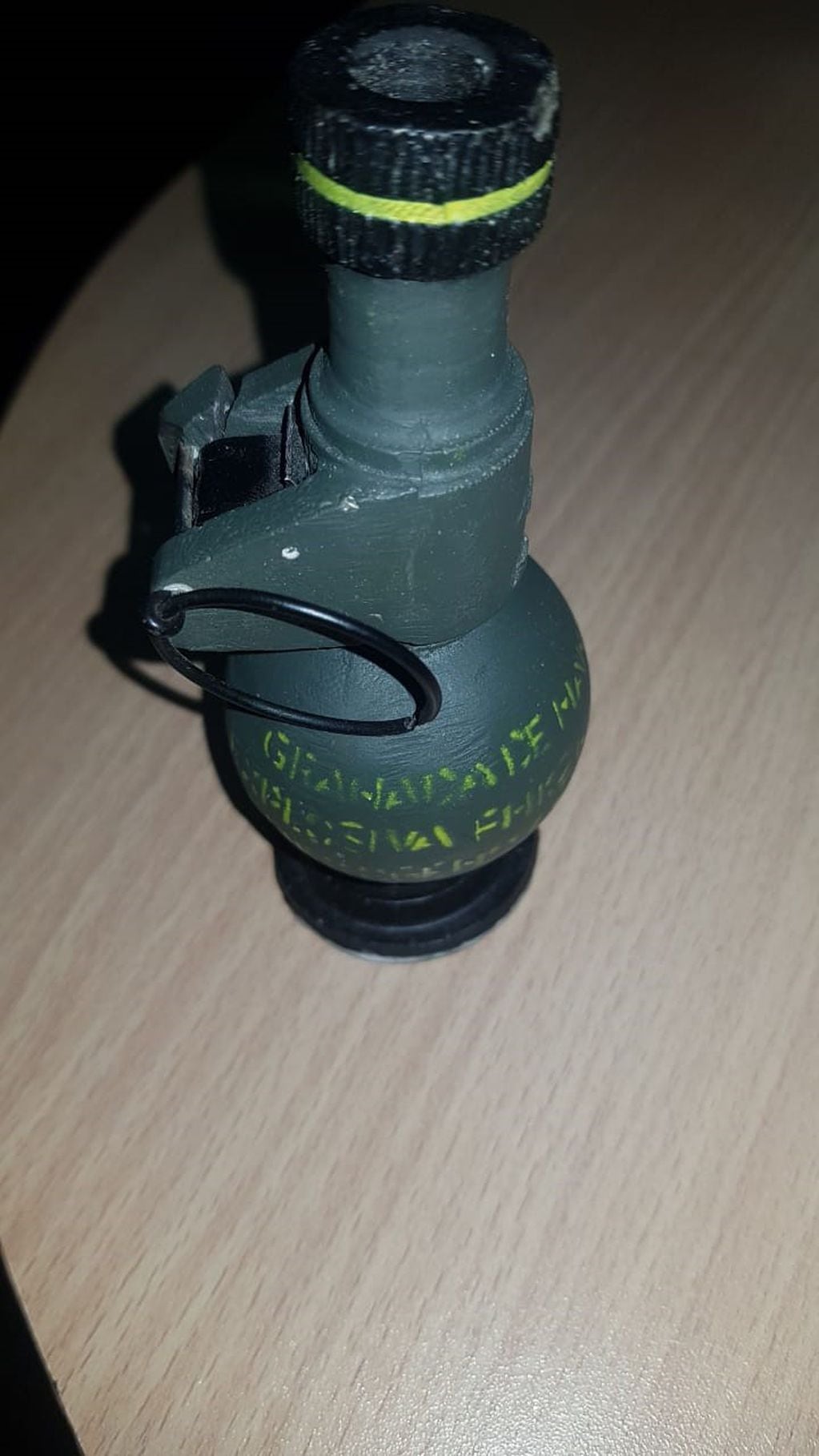 La granada utilizada.