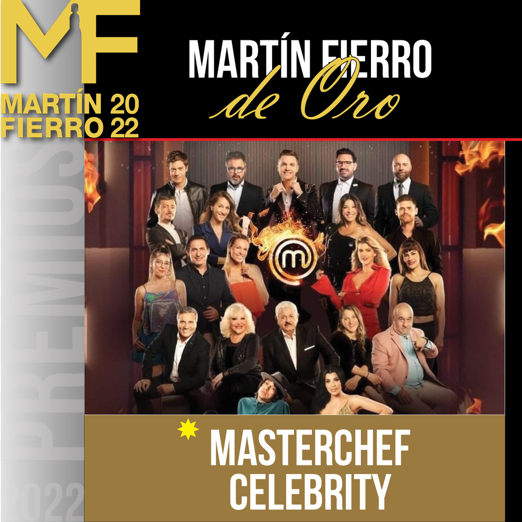 El Martín Fierro de oro se lo llevó Masterchef Celebrity.