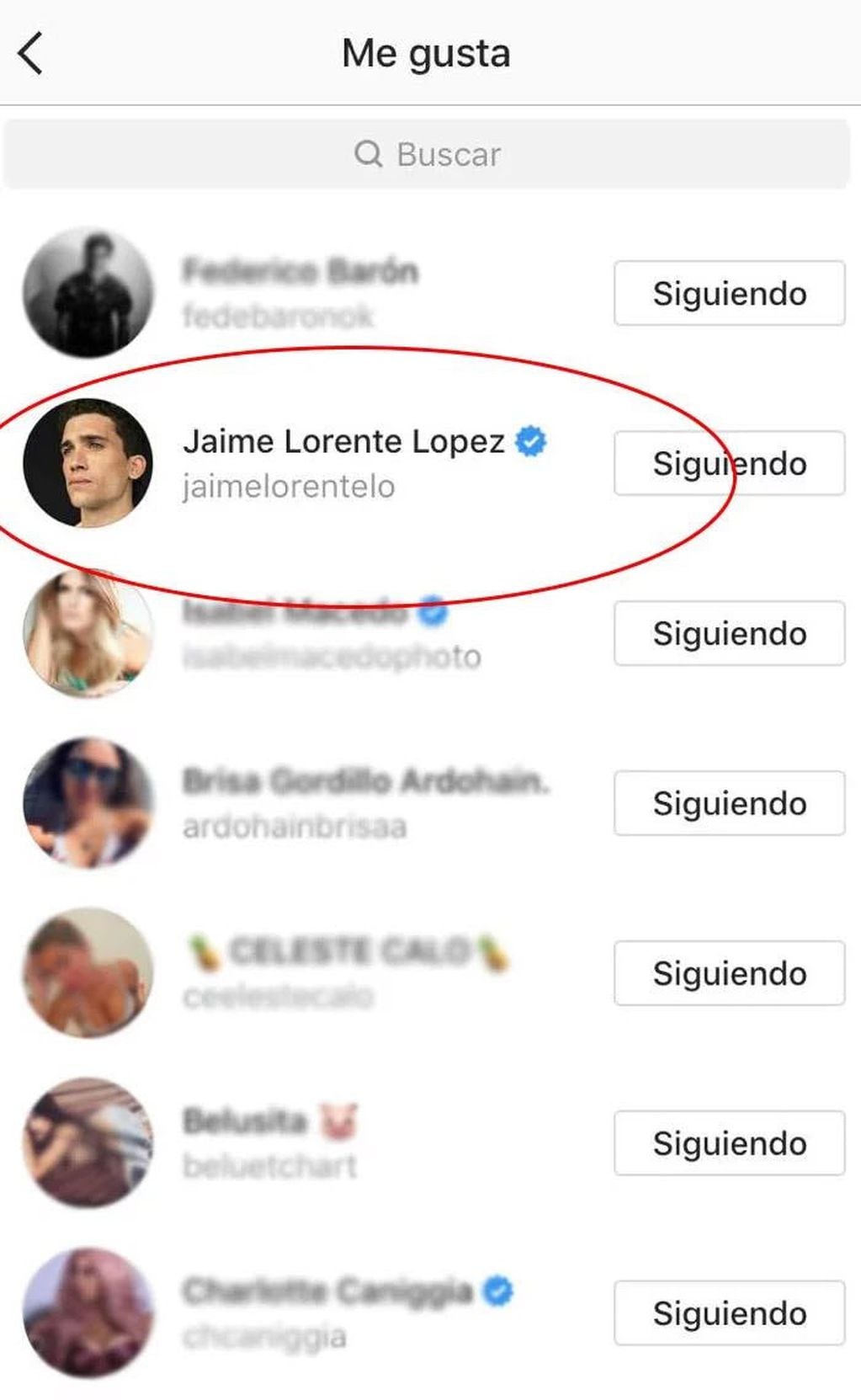 Jimena Barón intercambió likes con el actor español Jaime Lorente López.