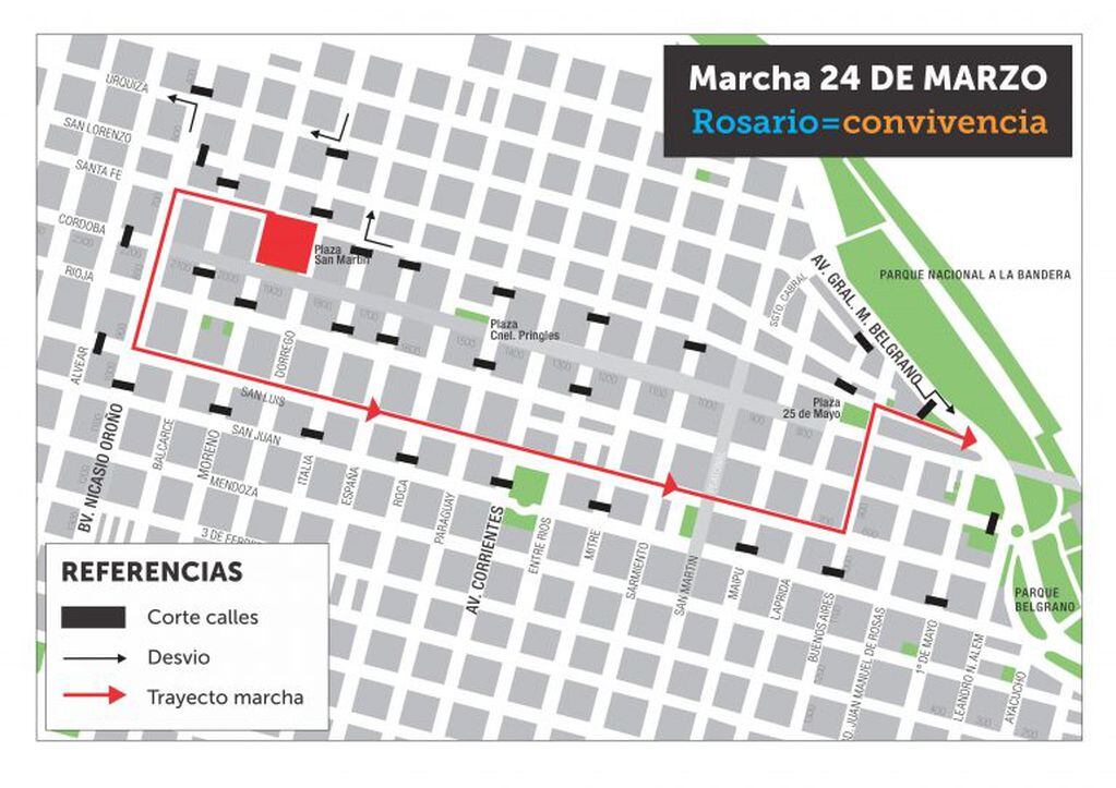 Marcha 24 de marzo en Rosario.